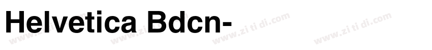 Helvetica Bdcn字体转换